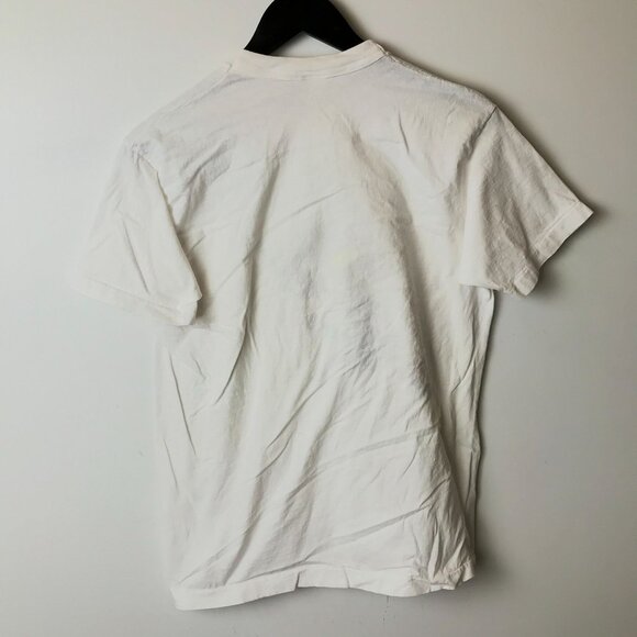 Vintage Autumn Elf T Shirt Fall Leaves Fruit of the Loom Graphic Tee USA White - Picture 7 of 14